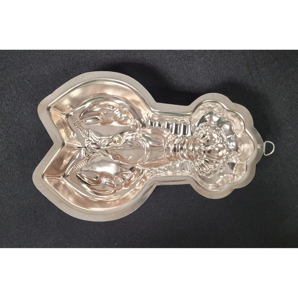Vintage 1960s Nevco Aluminum Lobster Jello Mold Pan Wall Decor Hong Kong MCM